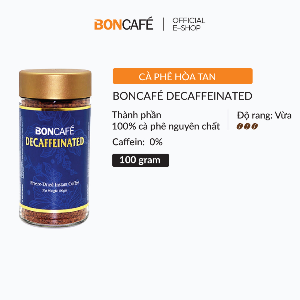 カフェインレス ピュアインスタントコーヒー 100g/本 Boncafe